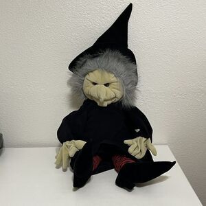 Vintage Folkmanis Folktails Witch Puppet 26" Plush Toy Halloween